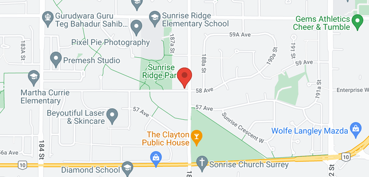 map of 18793 58 AVENUE